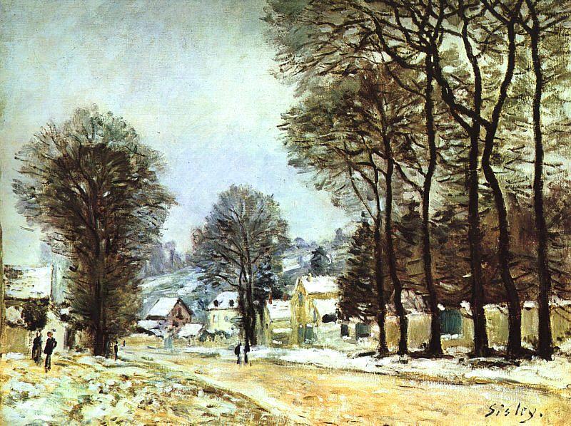 Alfred Sisley Snow at Louveciennes